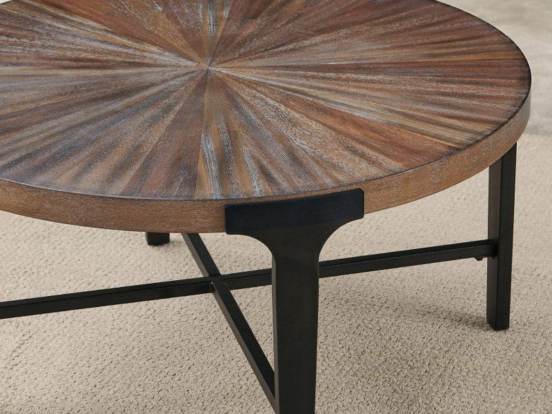 Table basse à chevrons