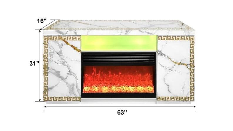 Meuble TV avec cheminée Versa