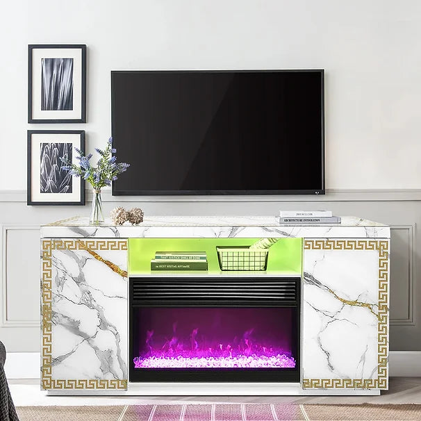 Meuble TV avec cheminée Versa
