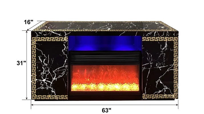 Meuble TV avec cheminée Versa