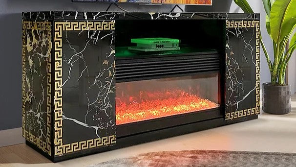 Meuble TV avec cheminée Versa