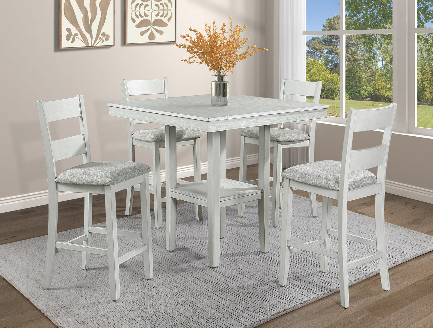 Ensemble de 5 tables de hauteur de comptoir Lester