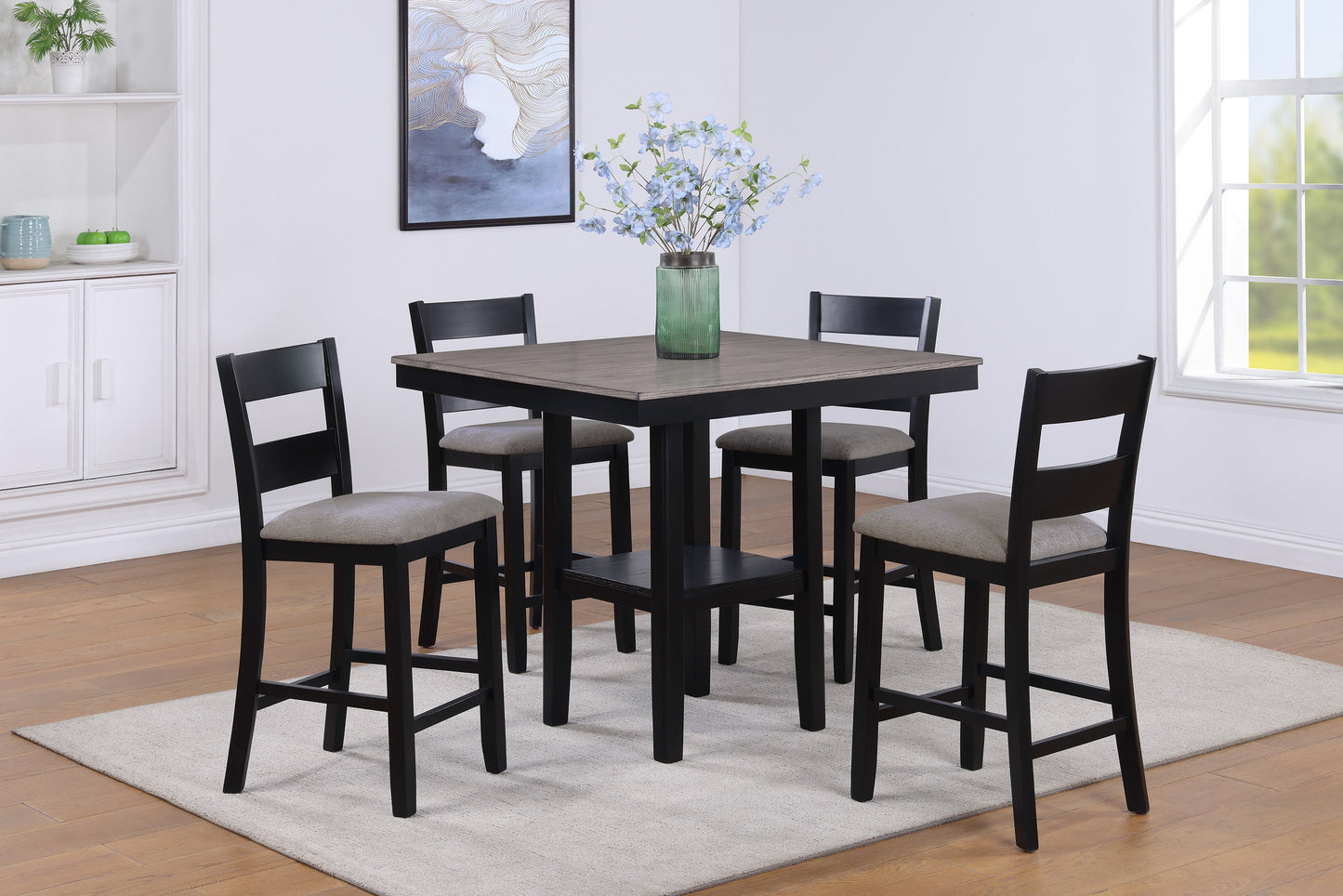 Ensemble de 5 tables de hauteur de comptoir Lester