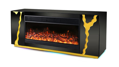 Meuble TV avec cheminée Vesuvius