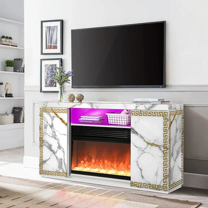 Meuble TV avec cheminée Versa