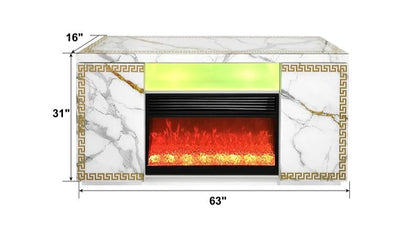 Meuble TV avec cheminée Versa