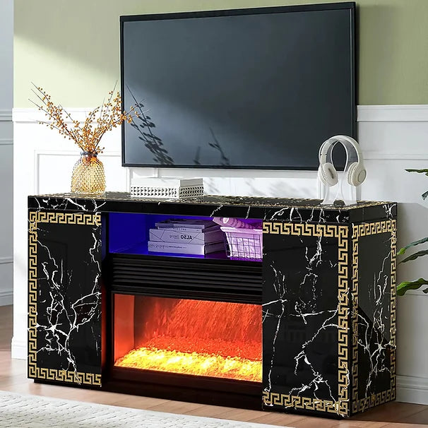 Meuble TV avec cheminée Versa