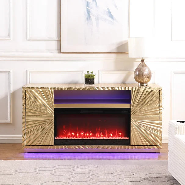 Meuble TV avec cheminée Selene