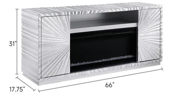 Meuble TV avec cheminée Selene