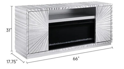 Meuble TV avec cheminée Selene