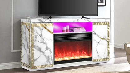 Meuble TV avec cheminée Versa