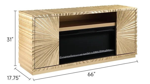 Meuble TV avec cheminée Selene