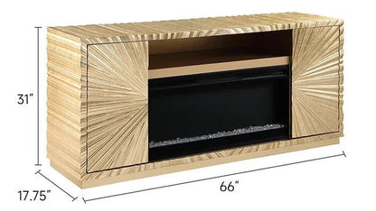 Meuble TV avec cheminée Selene