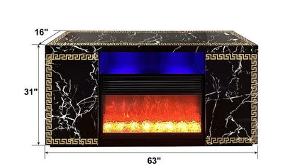 Meuble TV avec cheminée Versa