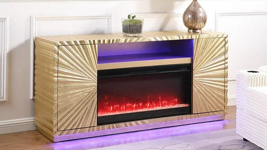 Meuble TV avec cheminée Selene
