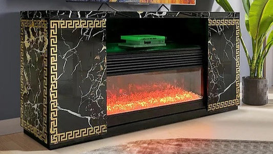 Meuble TV avec cheminée Versa