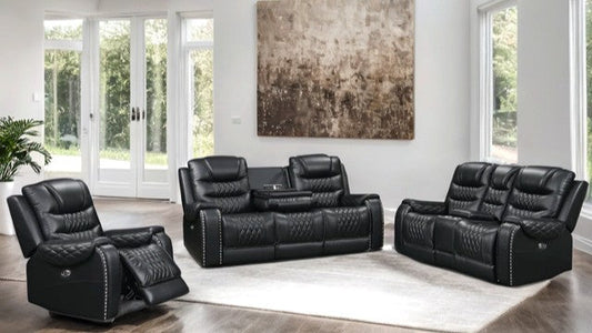 Fauteuils inclinables électriques Harley 3 pièces - Top Grain -
