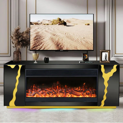 Meuble TV avec cheminée Vesuvius