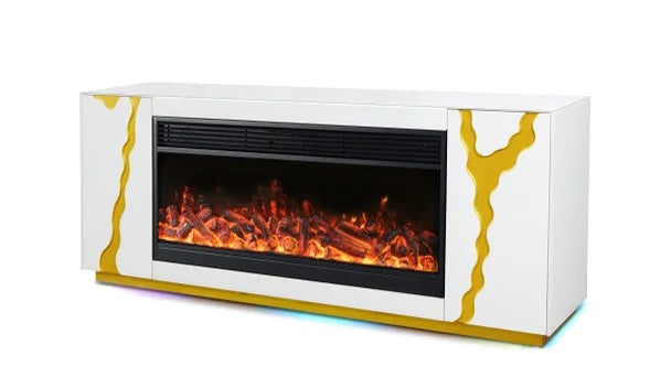 Meuble TV avec cheminée Vesuvius