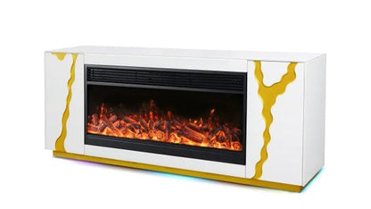 Meuble TV avec cheminée Vesuvius