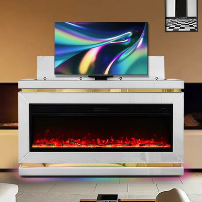Meuble TV avec cheminée Visa