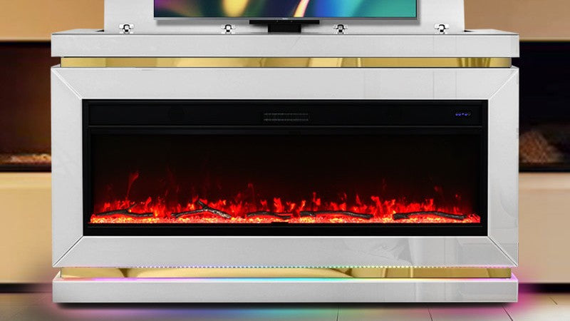 Meuble TV avec cheminée Visa